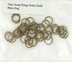 Jump Rings Boho Gold Plate 7mm Pack 40